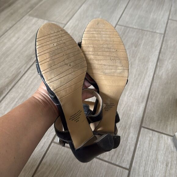 Karen Scott Women’s‎ Adriana Leather Strappy Sandals 9.5 Black - Picture 10 of 11